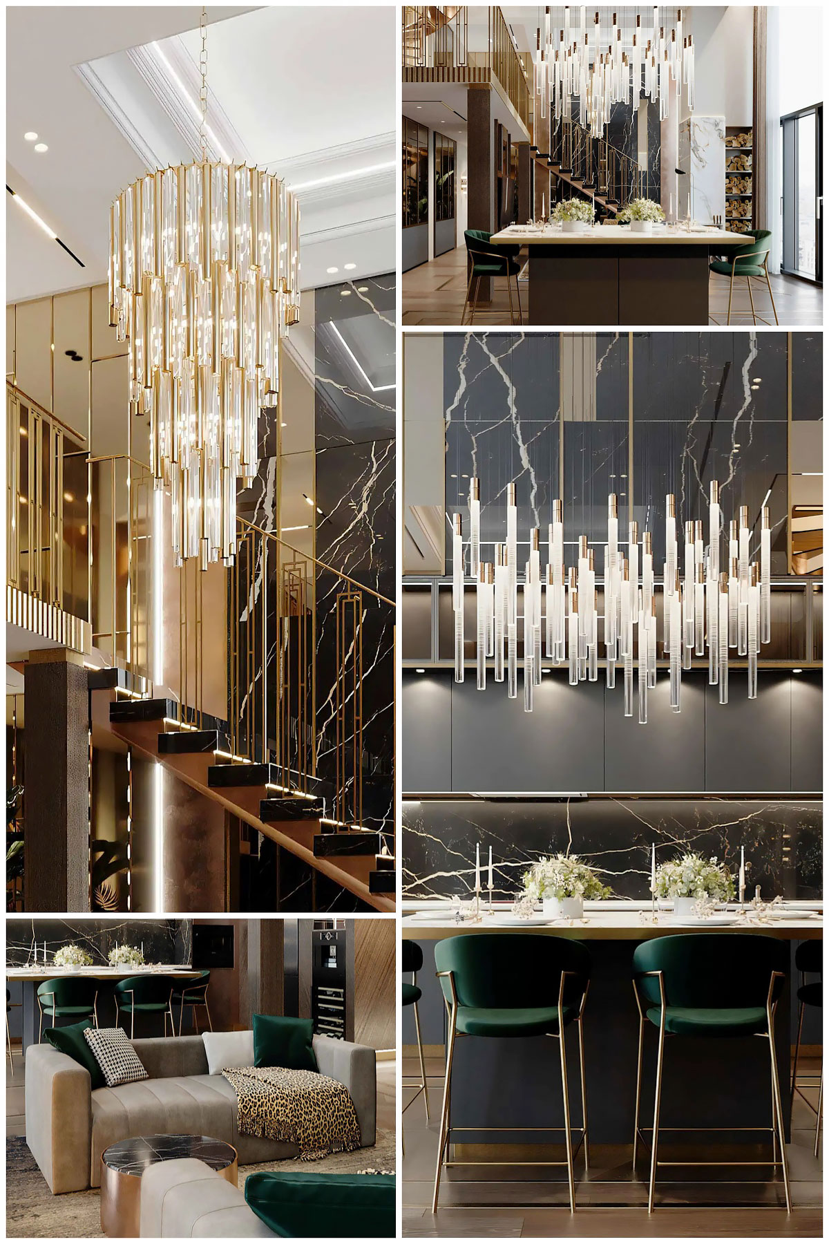 Гостиная-столовая в стиле арт-деко