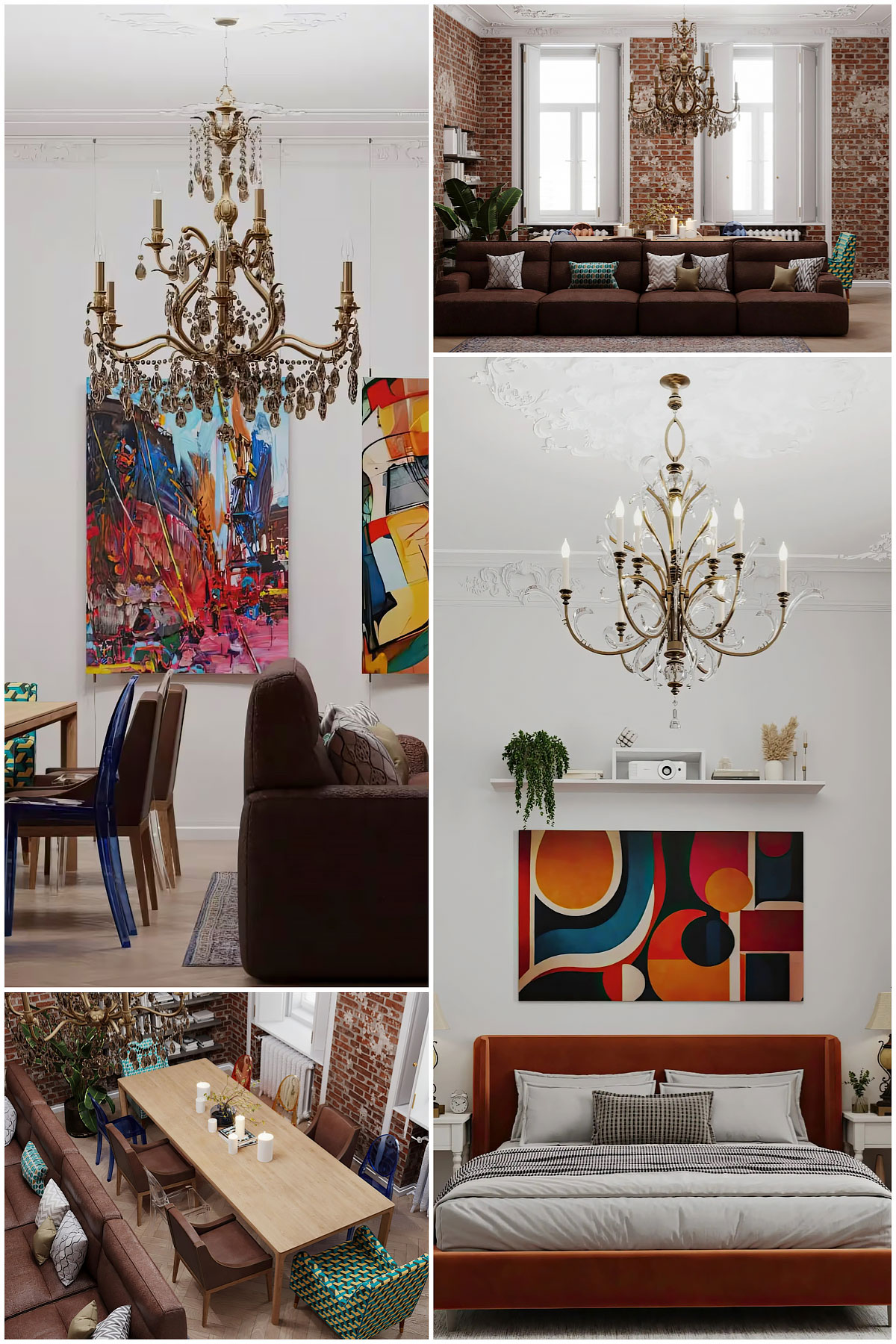 Дизайн квартиры в стиле эклектика