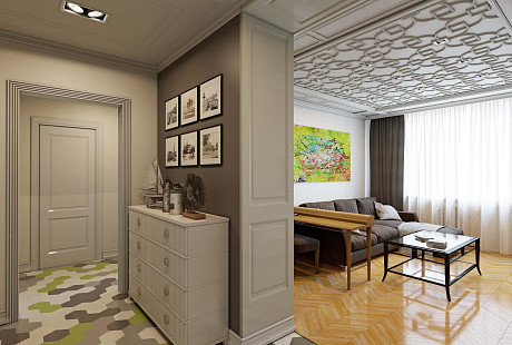 Однокомнатная квартира для молодой супружеской пары (проект)